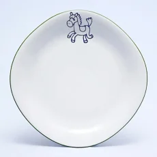 Talíř mělký - koník, zelená linka, 25 cm, Dětský dekor Kamarádi Talíř mělký - koník, zelená linka, 25 cm, Dětský dekor Kamarádi