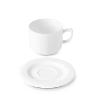 Šálek stoh s podšálkem, bílý, 270 ml, Time Šálek stoh s podšálkem, bílý, 270 ml, Time