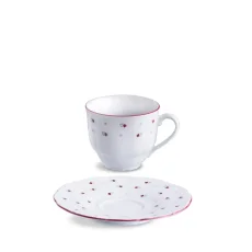 Mocca šálek s podšálkem, kvítky, 80 ml, Francesca Mocca šálek s podšálkem, kvítky, 80 ml, Francesca