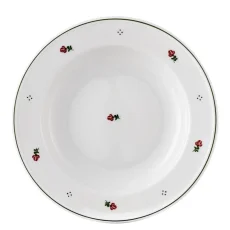 Talíř hluboký, červené kvítky, 24 cm, Josefine Talíř hluboký, červené kvítky, 24 cm, Josefine