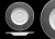 Podšálek, černobílý, 17 cm, Gramofon 