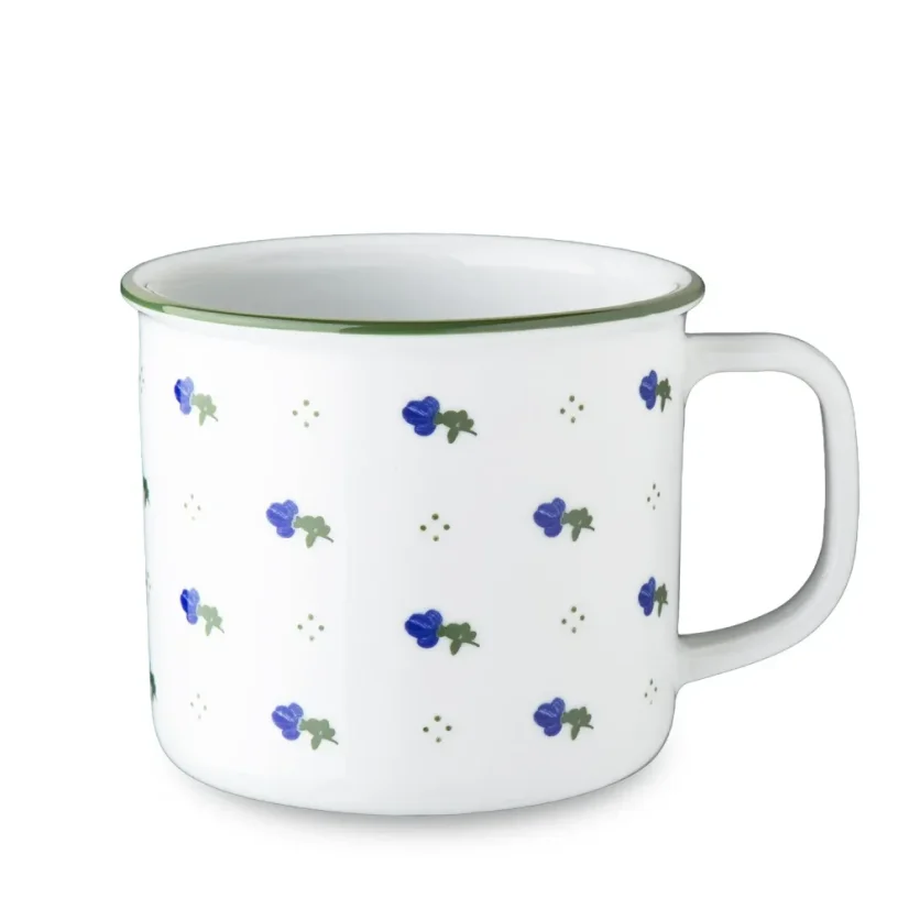 Retro hrnek, červené kvítky, 750 ml, Retro mugs