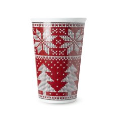 Hrnek Coffee to go, zimní dekor červený, 440 ml