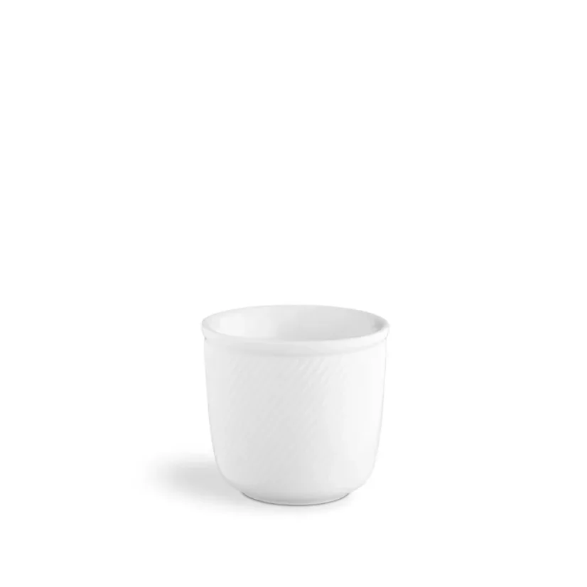Dvoustěnný hrnek twist glazovaný, bílý, 80 ml, Double wall cups