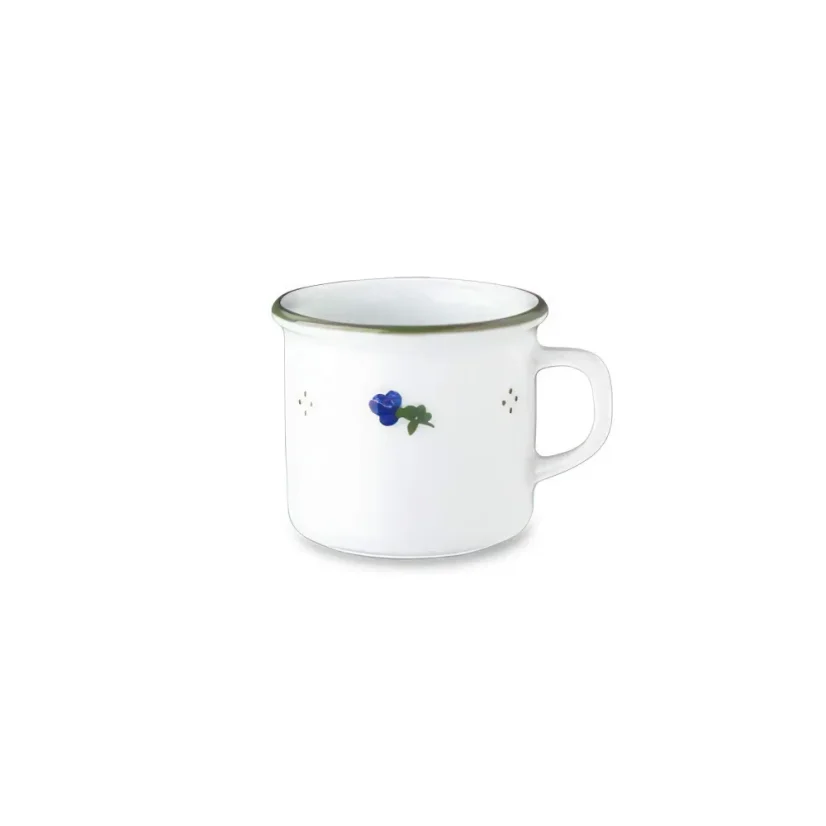 Retro hrnek, modré kvítky, 90 ml, Retro mugs 