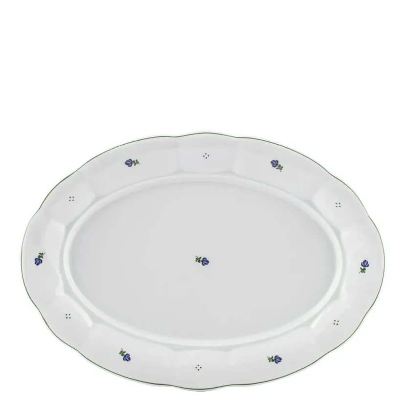 Podnos, modré kvítky, 36 cm, Benedikt - 1. republika